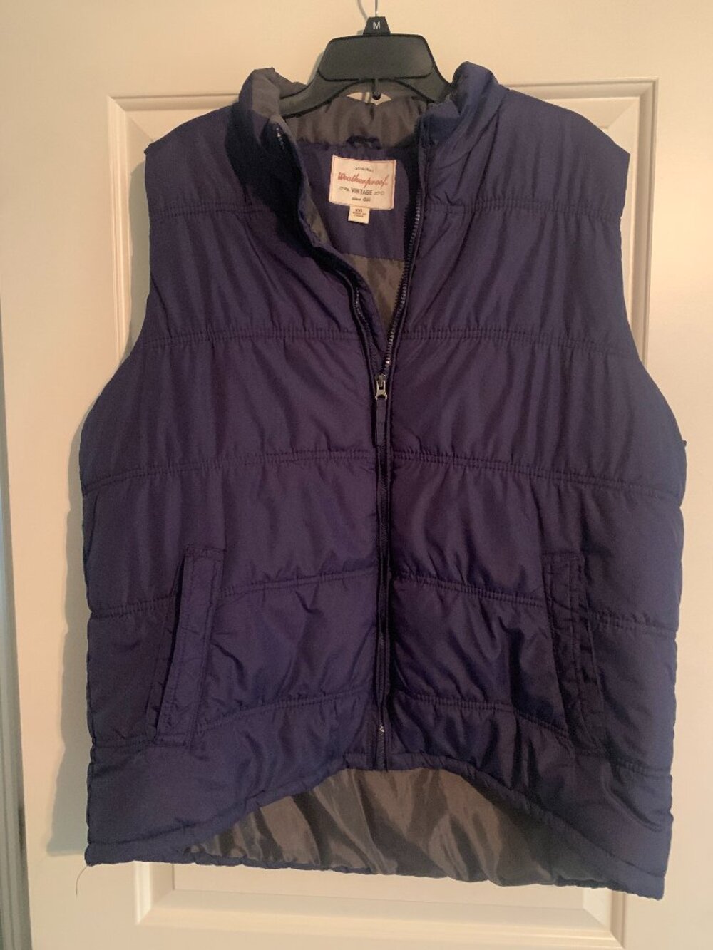 Original Weatherproof Vintage Men's Navy Blue Puffer Vest XXL